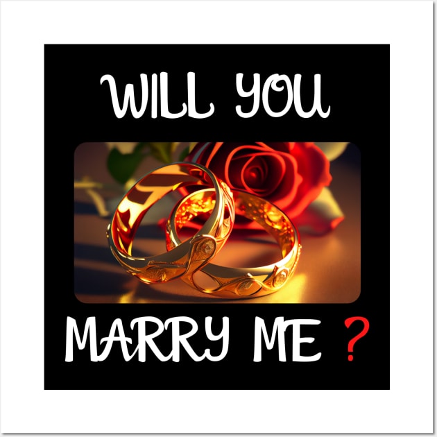 Will You Marry Me? 3 Marriage Proposal Wall Art by PD-Store